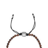 Fossil Stainless Steel Tiger Eye Beaded 25cm Bracelet