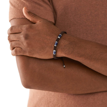 Fossil Stainless Steel Jewelry Threaded 25cm Bracelet