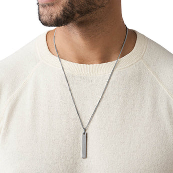 Fossil Stainless Steel Drew Pendant with Chain