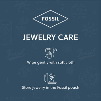 Fossil Stainless Steel Drew Pendant with Chain
