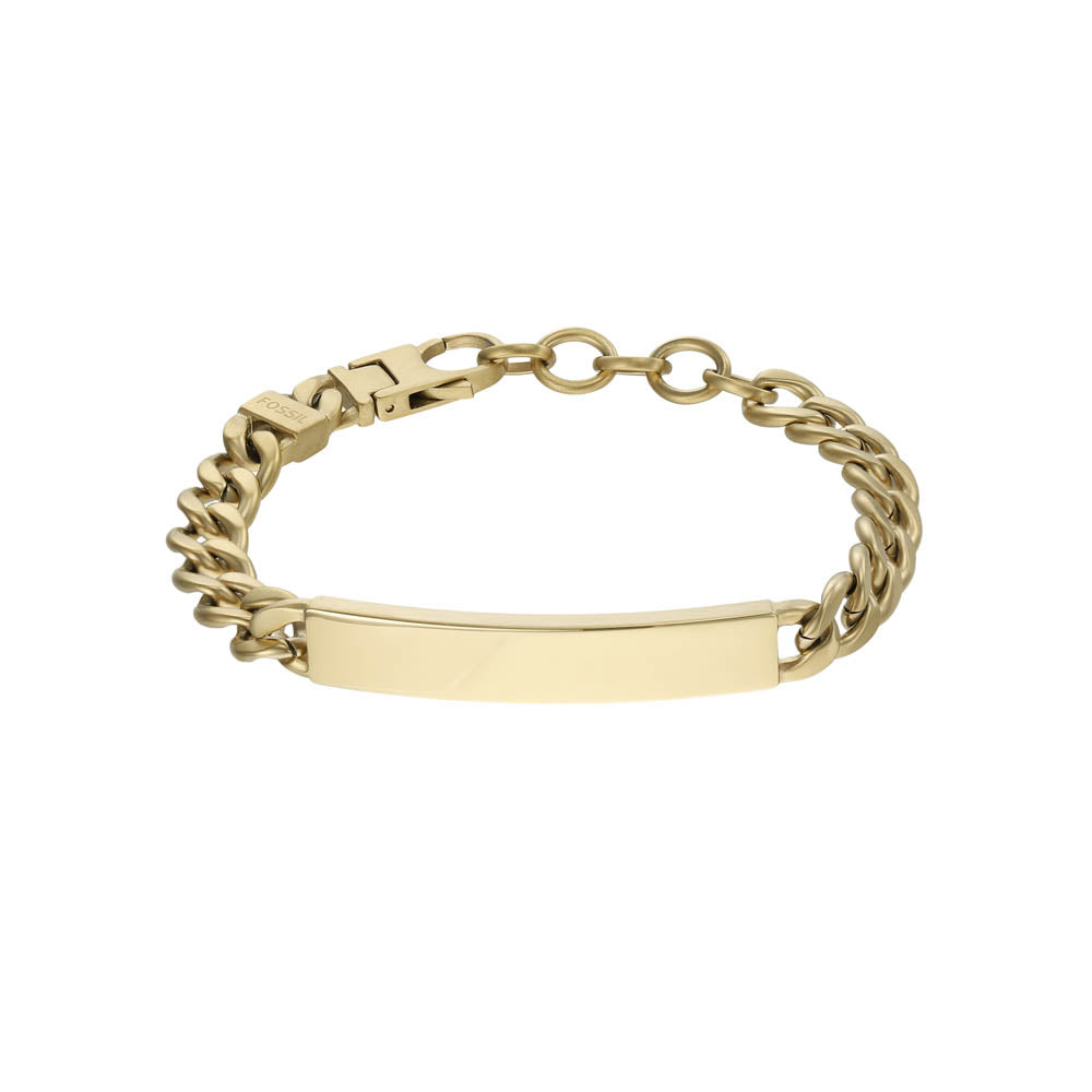 Fossil Yellow Gold Plated Stainless Steel Drew Bracelet