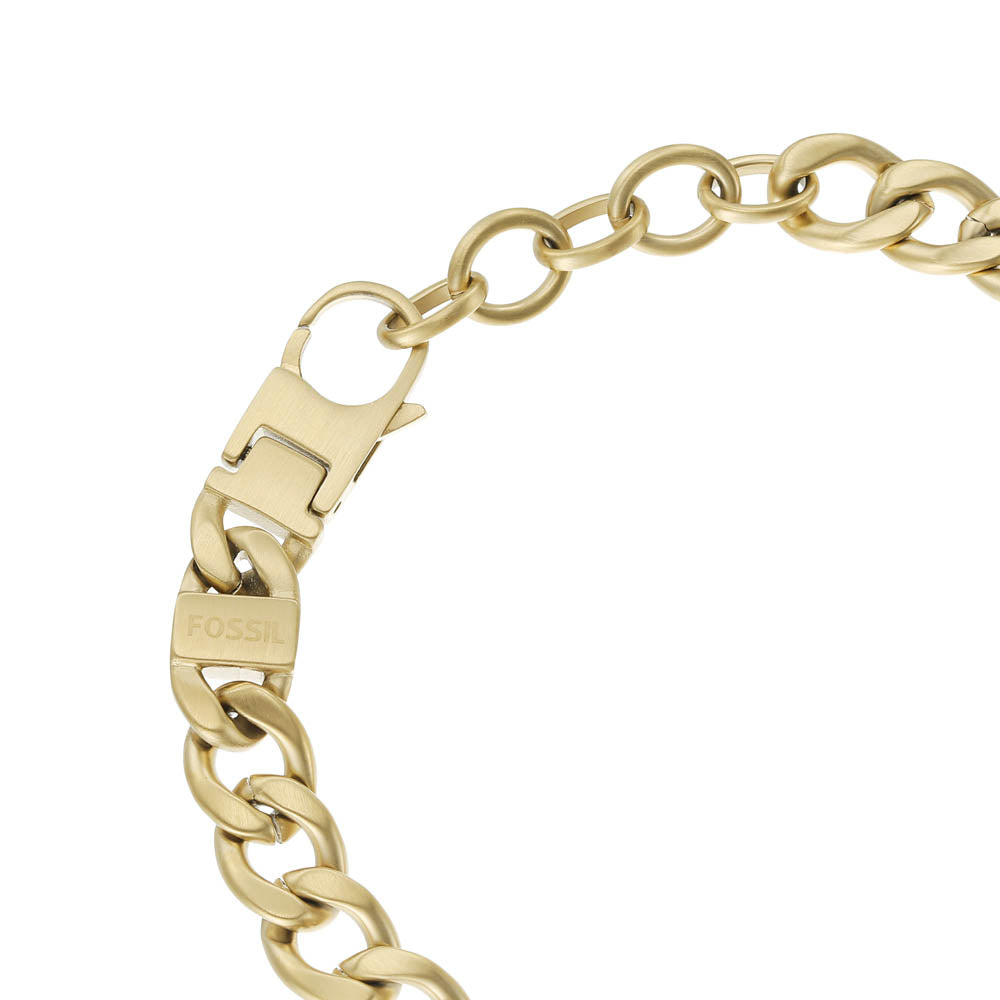 Fossil Yellow Gold Plated Stainless Steel Drew Bracelet