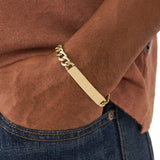 Fossil Yellow Gold Plated Stainless Steel Drew Bracelet