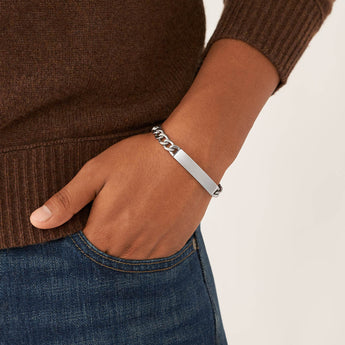 Fossil Stainless Steel Drew ID 22.4cm Bracelet