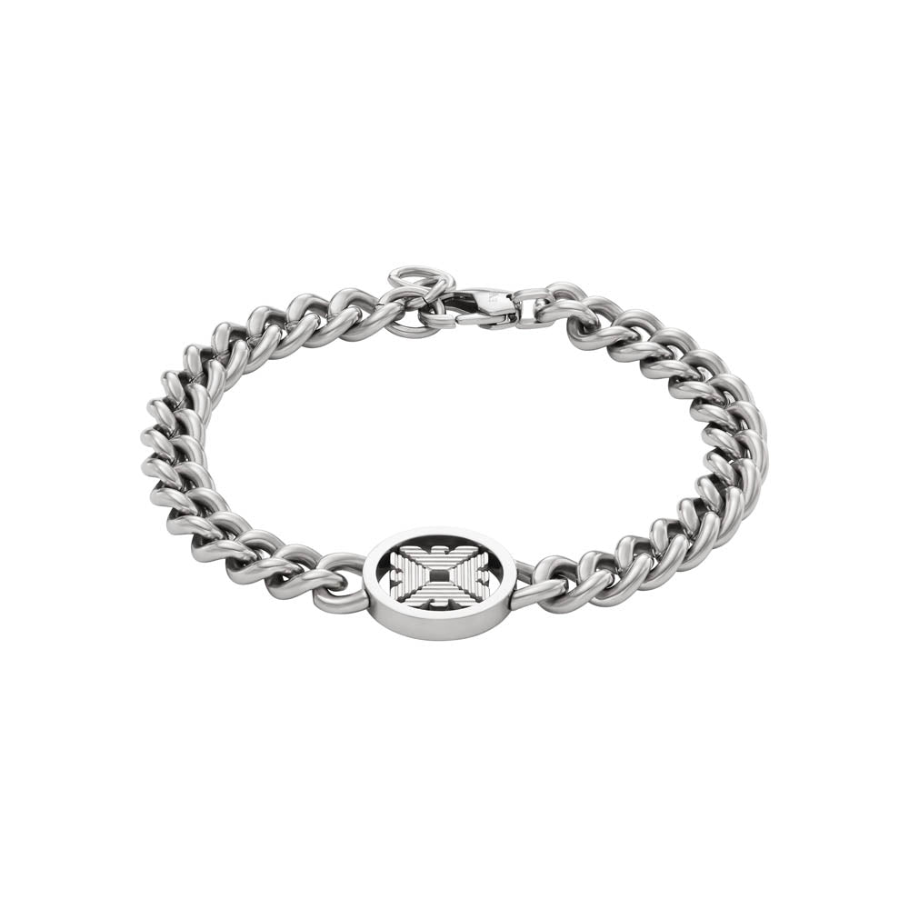 Emporio Armani Stainless Steel Logo Chain Bracelet