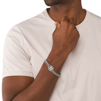 Emporio Armani Stainless Steel Logo Chain Bracelet
