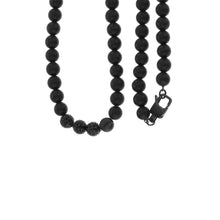 Load image into Gallery viewer, Emporio Armani Stainless Steel Black Onyx Beaded Chain