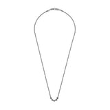 Emporio Armani Gunmetal And Stainless Steel Rondelle Chain