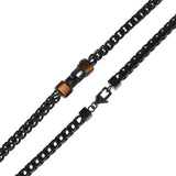 Emporio Armani Stainless Steel Brown Tiger's Eye Chain