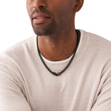 Emporio Armani Stainless Steel Brown Tiger's Eye Chain