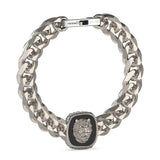 Guess Men's Jewellery Stainless Steel Lion 18mm Coin Bracelet
