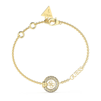 Guess Gold Plated Stainless Steel 4G Logo Knot Mini Bracelet