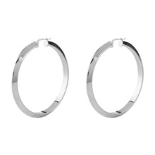 Load image into Gallery viewer, Guess Stainless Steel 60mm Triangle Superlight Hoop Earrings