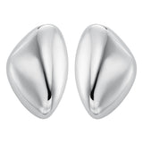 Michael Kors Silver Plated Brass Pebble Platinum Stud Earrings