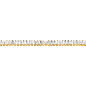 Michael Kors Gold Plated Brass Zirconia Baguette Tennis Bracelet
