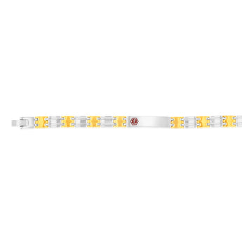 Forte Stainless Steel Two Tone ID 19.5cm Bracelet