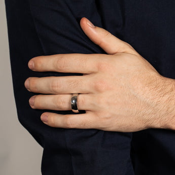 Forte Stainless-Steel Plain Domed Ring