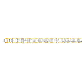 Stainless Steel Greek Key 20.3cm Bracelet