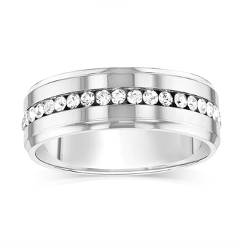Stainless Steel Zirconia Channel Ring