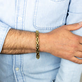 Stainless-Steel Gold-Plated Fancy Links 20.3cm Bracelet
