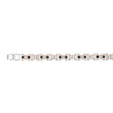 Stainless Steel Multi Tone Silver Black And Chocolate 21cm Bracelet