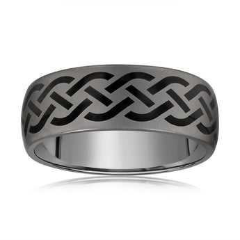 Ancient Pattern 8mm Tungsten Ring