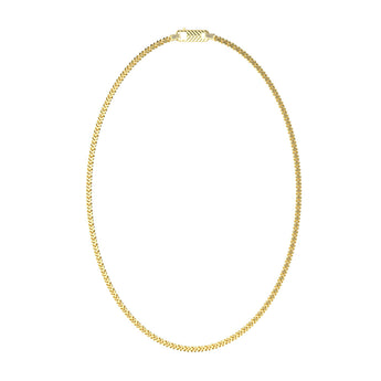 Guess Men's Jewellery Gold Plated Stainless Steel 8mm Textured Hook Chain