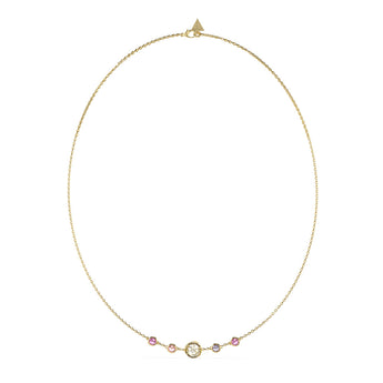 Guess Gold-Plated Stainless-Steel Crystals And 4G Charms 16-18" Chain