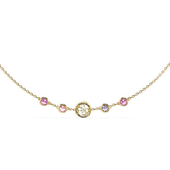 Guess Gold-Plated Stainless-Steel Crystals And 4G Charms 16-18" Chain