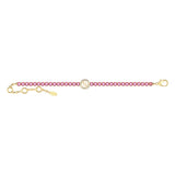 Guess Gold Plated Stainless Steel 3mm 4G Logo Cubic Zirconia Tennis Bracelet