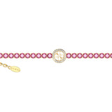 Guess Gold Plated Stainless Steel 3mm 4G Logo Cubic Zirconia Tennis Bracelet