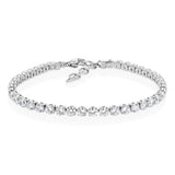 Stainless Steel 4mm Cubic Zirconia Tennis Bracelet