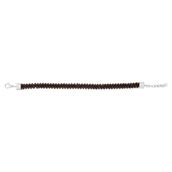 Forte Stainless Steel Hematite Matt Brown 19.5+3cm Bracelet