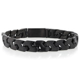 Stainless Steel Matt Black 21.5cm Bracelet
