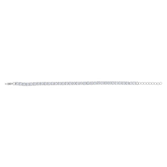 Stainless Steel Cubic Zirconia Tennis 17+3cm Bracelet