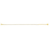 Stainless Steel Gold Plated 2mm Cubic Zirconia Tennis 17+3.5cm Bracelet