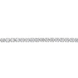 Stainless Steel 3mm Cubic Zirconia 25.5cm Bracelet