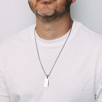 Stainless Steel Dog Tag Chain Necklace