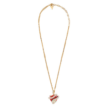 Guess Heart & Snake Charm Necklace