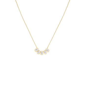 Rosefield Gold Playful Crystals Multi Drops Necklace