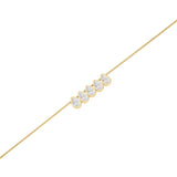 Rosefield Gold Playful Crystals Multi Drops Necklace