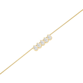 Rosefield Gold Playful Crystals Multi Drops Necklace