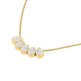 Rosefield Gold Playful Crystals Multi Drops Necklace