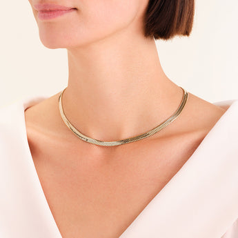 Rosefield Large Gold Snake Necklace