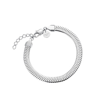 Rosefield Large Silver Snake Bracelet