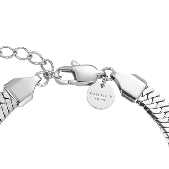 Rosefield Large Silver Snake Bracelet