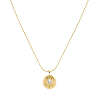 Rosefield Bold Solitary Coin Gold Necklace