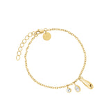 Rosefield Bold Solitary Charms Gold Bracelet
