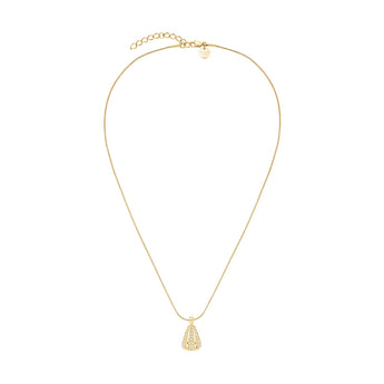 Rosefield Pave Striped Gold Necklace