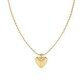 Rosefield Ridged Heart Pendant Necklace